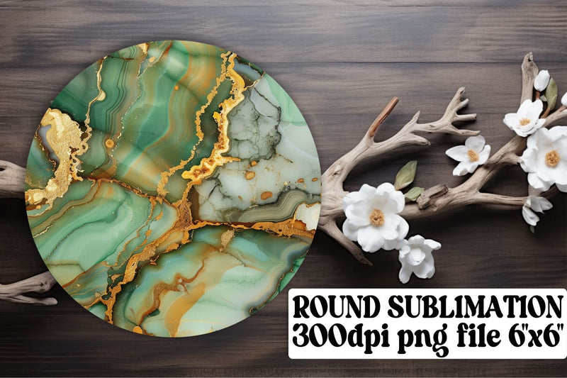 Marble Wonderland Sublimation Circle Ornaments & Keychain Selection Sublimation afrosvg 