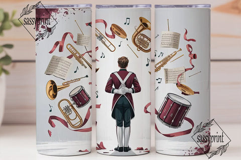 Marching Band 20oz Tumbler Wrap Sublimation sassyprint 