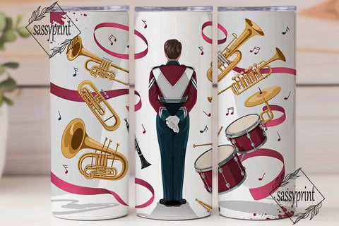Marching Band 20oz Tumbler Wrap Sublimation sassyprint 