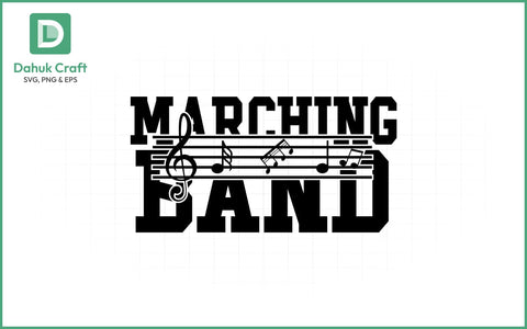 Marching Band SVG – Custom Template SVG PNG & EPS V12 SVG dahukdesign 