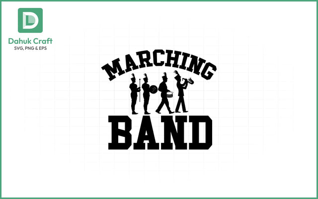 Marching Band SVG – Custom Template SVG PNG & EPS V15 SVG dahukdesign 