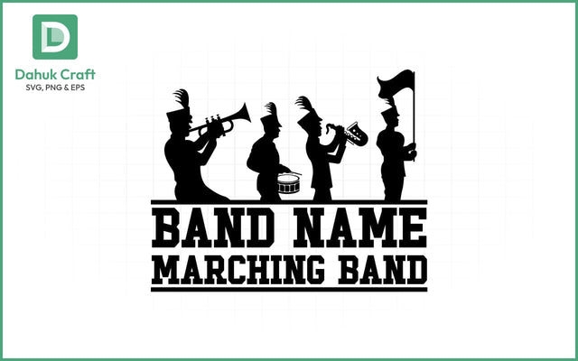 Marching Band SVG – Custom Template SVG PNG & EPS V4 SVG dahukdesign 