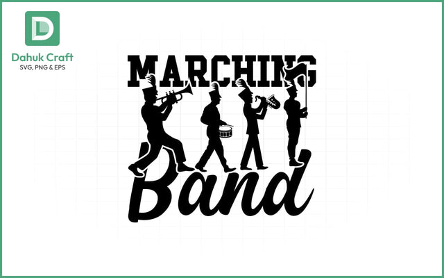 Marching Band SVG – Custom Template SVG PNG & EPS V5 SVG dahukdesign 