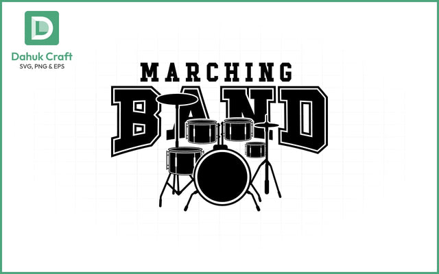 Marching Band SVG – Custom Template SVG PNG & EPS V7 SVG dahukdesign 