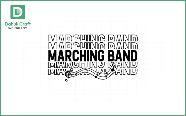 Marching Band SVG – Custom Template SVG PNG & EPS V9 SVG dahukdesign 
