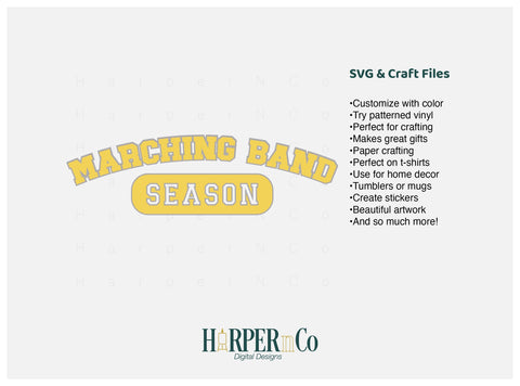 Marching Season Laser SVG EPS Cut File SVG HarperNCo 
