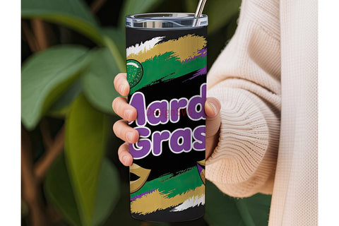 Mardi Gras 20oz Tumbler Wrap Sublimation DesignSVG 
