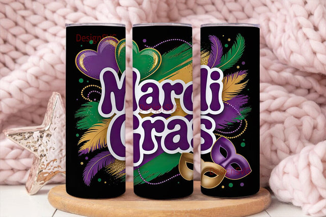 Mardi Gras 20oz Tumbler Wrap Sublimation DesignSVG 