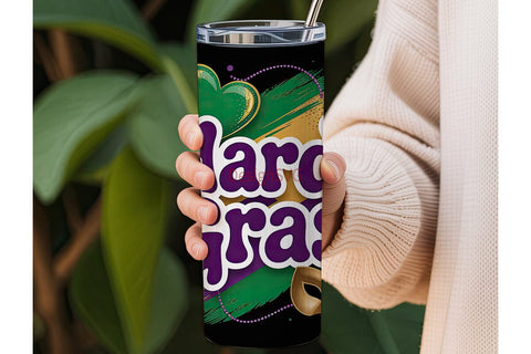 Mardi Gras 20oz Tumbler Wrap Sublimation DesignSVG 