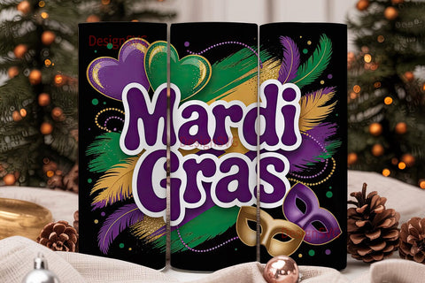 Mardi Gras 20oz Tumbler Wrap Sublimation DesignSVG 