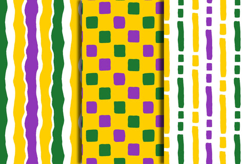 Mardi Gras Abstract Seamless Patterns Papers Backgrounds Digital Pattern Rin Green 