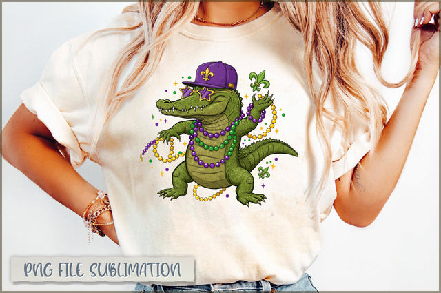 Mardi Gras Alligator Sublimation Sublimation Shetara Begum 