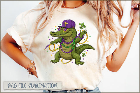 Mardi Gras Alligator Sublimation Sublimation Shetara Begum 