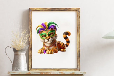 Mardi Gras Animals Clipart Sublimation Bundle Sublimation SVGArt 