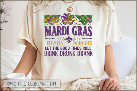 Mardi Gras beads parades let the good times roll drink drunk drank Sublimation Shetara Begum 