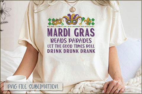 Mardi Gras beads parades let the good times roll drink drunk drank Sublimation Shetara Begum 