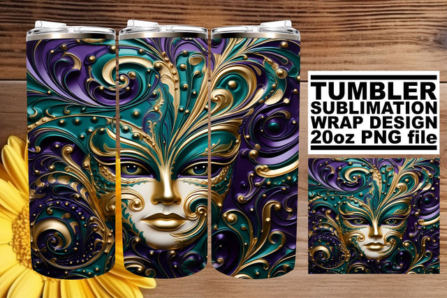Mardi Gras Celebration Tumbler Sublimation afrosvg 