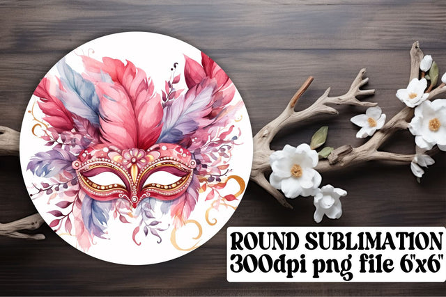 Mardi Gras Circle Sublimation Artistry Sublimation afrosvg 