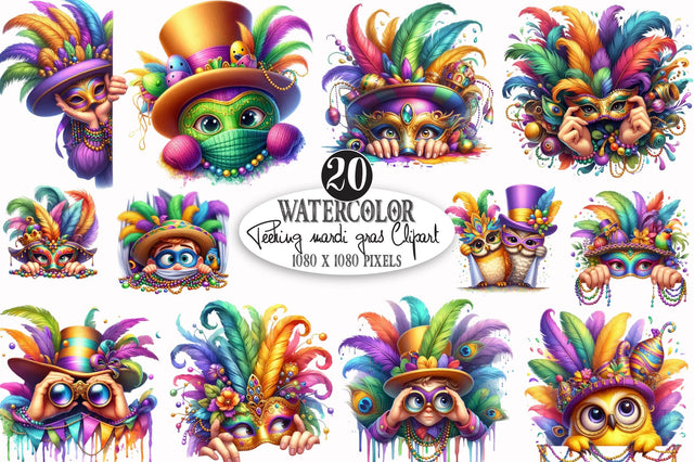 Mardi Gras Coffee Cup Clipart Bundle Sublimation SVGista 