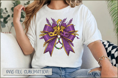 Mardi Gras Coquette Bow PNG Sublimation Shetara Begum 