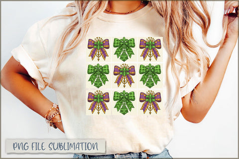 Mardi Gras Coquette Bow PNG Sublimation Shetara Begum 