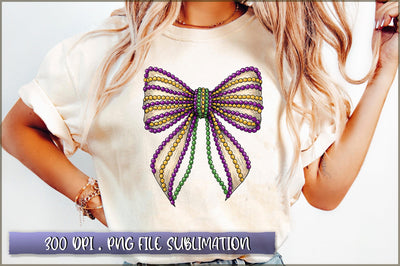 Mardi Gras Coquette Bow PNG Sublimation Shetara Begum 