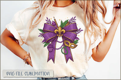 Mardi Gras Coquette Bow PNG Sublimation Shetara Begum 