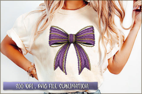 Mardi Gras Coquette Bow PNG Sublimation Shetara Begum 