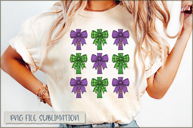Mardi Gras Coquette Bow PNG Sublimation Shetara Begum 