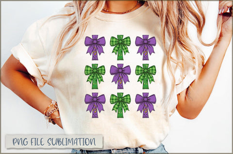 Mardi Gras Coquette Bow PNG Sublimation Shetara Begum 