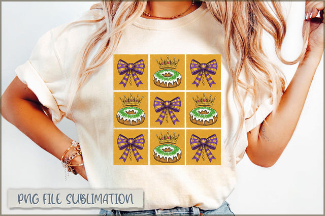 Mardi Gras Coquette Bow PNG Sublimation Shetara Begum 