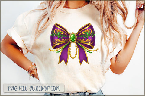Mardi Gras Coquette Bow PNG Sublimation Sublimation Shetara Begum 