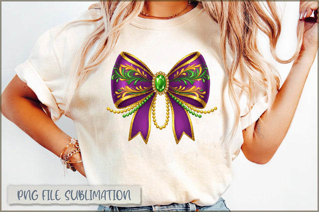 Mardi Gras Coquette Bow PNG Sublimation Sublimation Shetara Begum 