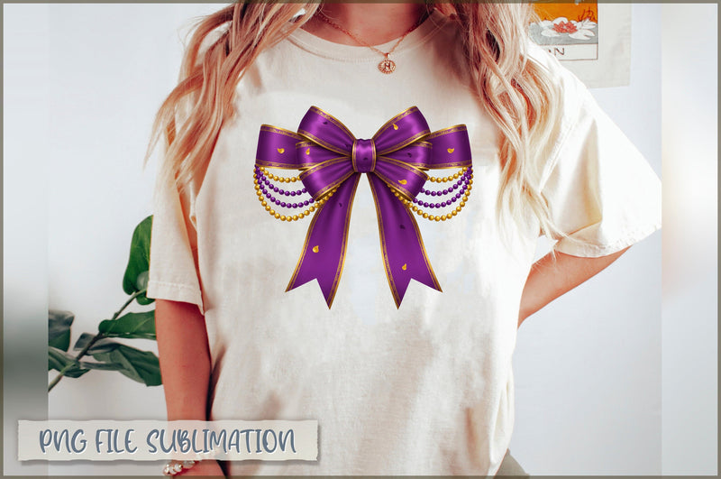 Mardi Gras Coquette Bow Sublimation Sublimation Shetara Begum 
