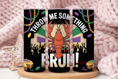 Mardi Gras Crawfish 20oz Tumbler Wrap Sublimation DesignSVG 
