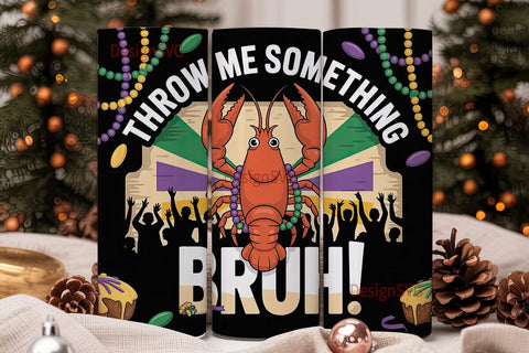 Mardi Gras Crawfish 20oz Tumbler Wrap Sublimation DesignSVG 