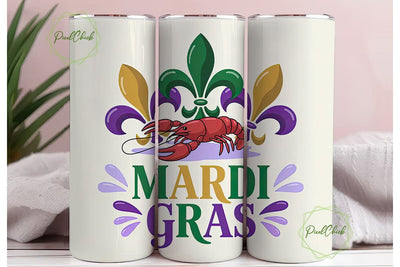 Mardi Gras Crawfish 20oz Tumbler Wrap Sublimation PixelChick 