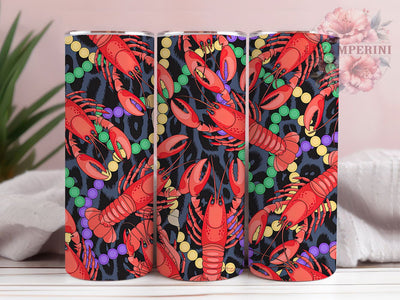 Mardi Gras Crawfish Tumbler, Carnival Seafood Wrap, Festive Party Cup, 20oz Sublimation Wrap, New Orleans Celebration Tumbler, Colorful Crawfish Design Cup, Mardi Gras Food Theme Wrap Sublimation Li Zamperini 