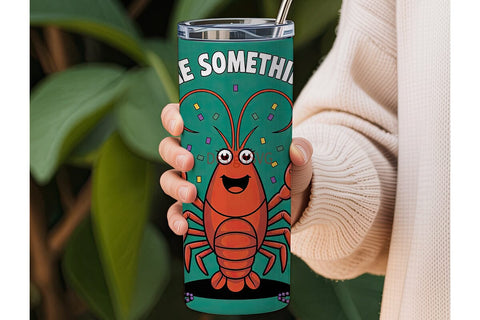 Mardi Gras Crawfish Tumbler Wrap Sublimation DesignSVG 