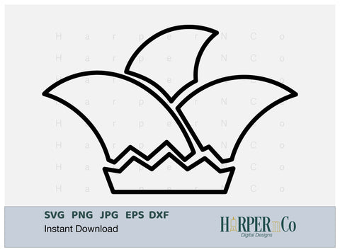 Mardi Gras Crown Outline, SVG, PNG, JPG SVG HarperNCo 
