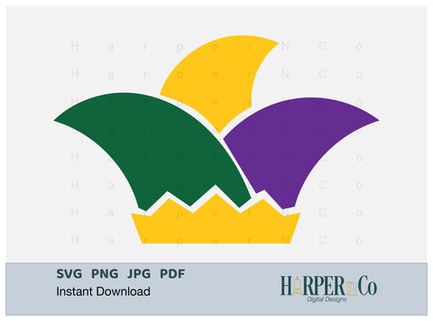 Mardi Gras Crown, SVG, PNG, JPG SVG HarperNCo 