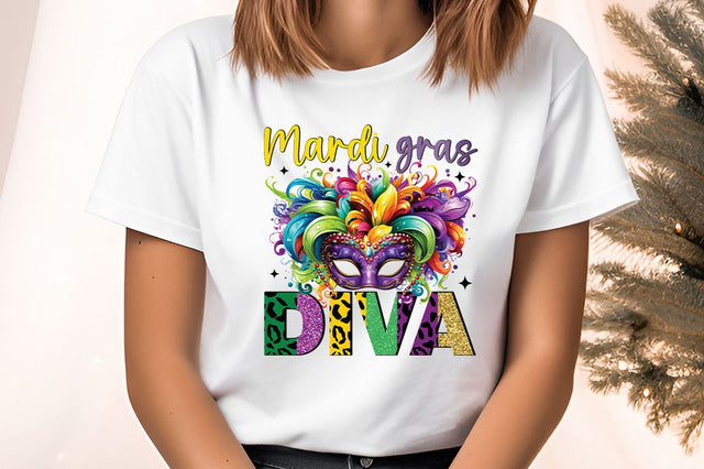 Mardi gras Diva PNG Design Sublimation Designangry 