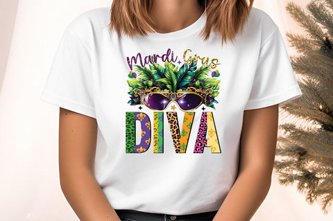 Mardi gras Diva PNG Design Sublimation Designangry 