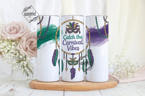 Mardi Gras Dreamcatcher 20oz Tumbler Sublimation sassyprint 
