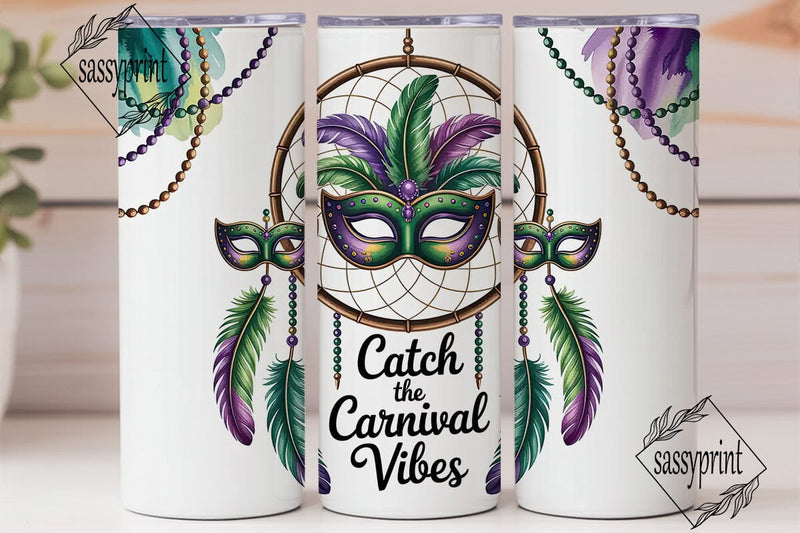 Mardi Gras Dreamcatcher 20oz Tumbler Sublimation sassyprint 