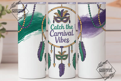 Mardi Gras Dreamcatcher 20oz Tumbler Sublimation sassyprint 