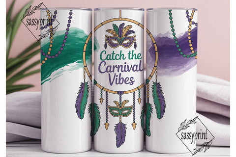 Mardi Gras Dreamcatcher 20oz Tumbler Sublimation sassyprint 