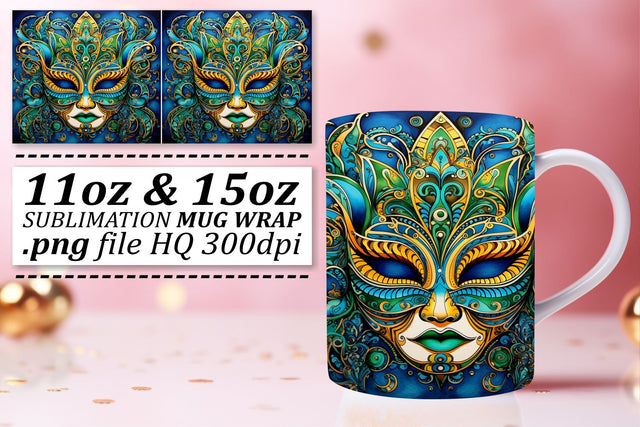 Mardi Gras Extravaganza: Sublimation Art for Mugs Sublimation afrosvg 