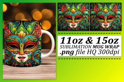 Mardi Gras Extravaganza: Sublimation Joy for Mugs Sublimation afrosvg 