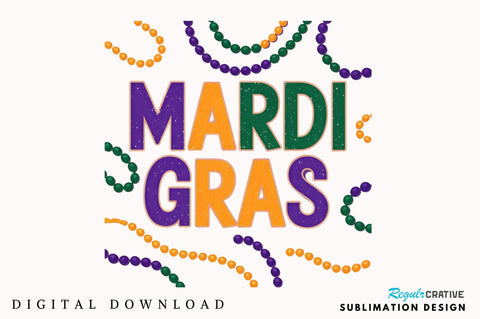 Mardi Gras Festive Beads PNG, Mardi Gras Vibes PNG, Mardi Gras, Fat Tuesday PNG, Mardi Gras PNG Sublimation Regulrcrative 